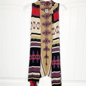Como Vintage Aztec Long Cardigan Vest